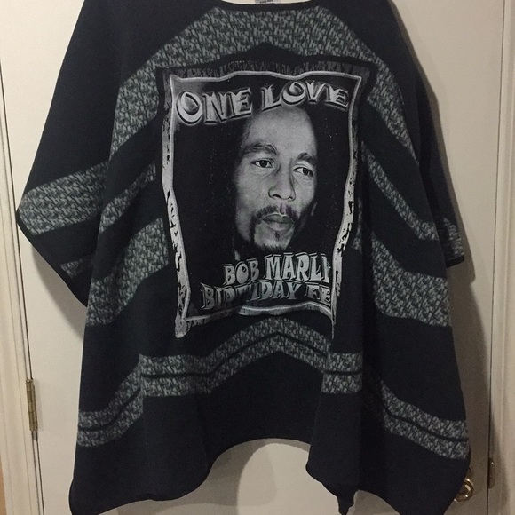 Knot Fade Away Tops - Bob Marley fleece poncho rasta grateful dead
